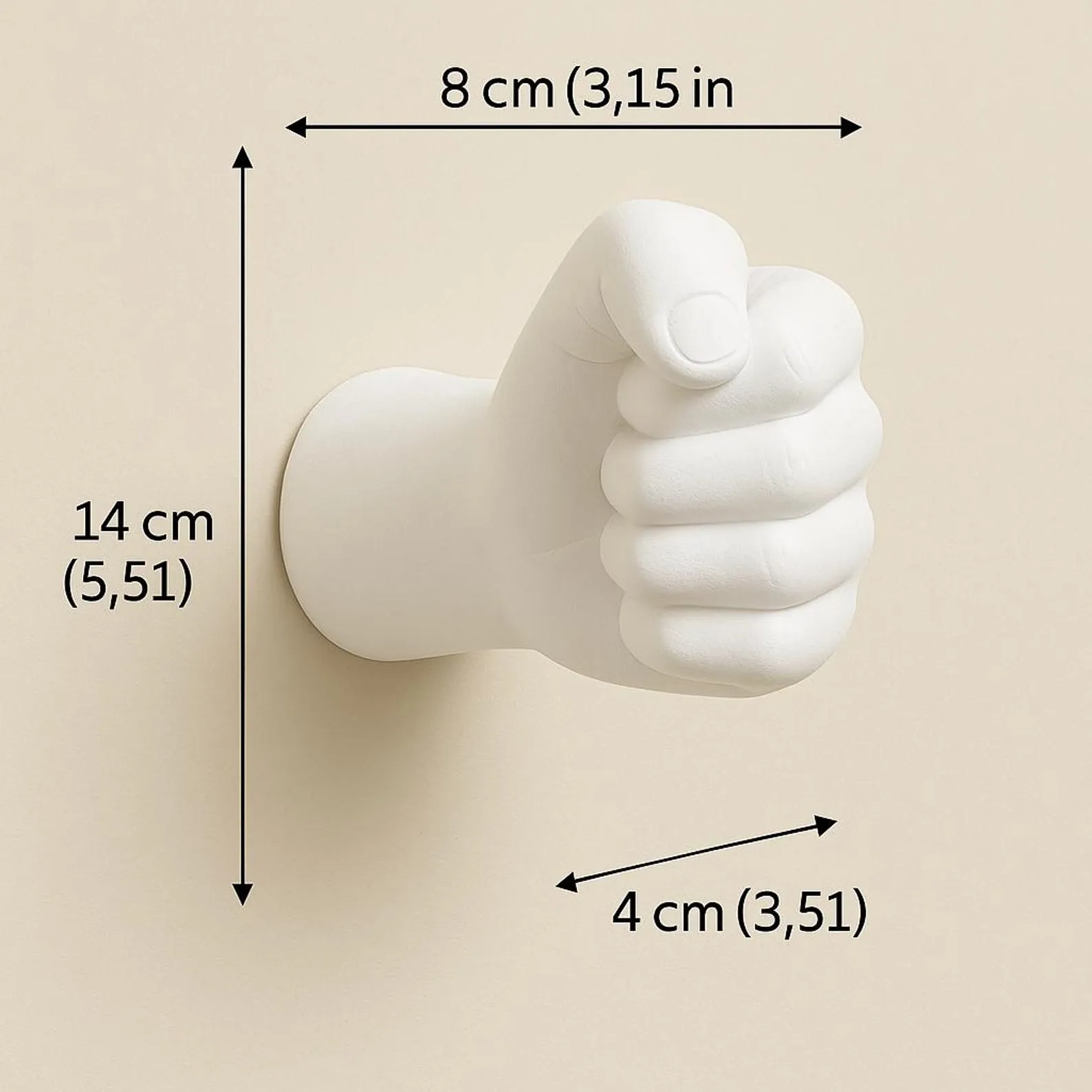 Wall Mounted Hand Vase: Resin Sculpture Flower Holder - Image 2