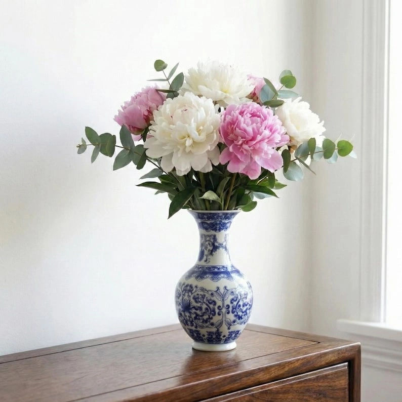Blue White Porcelain Dragon Vase Hand Painted Decorative Ceramic - Image 2